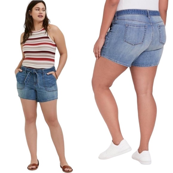 Torrid 5 Inch Vintage Stretch High-Rise Shorts 28 - Picture 1 of 7